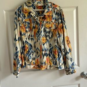 Chico’s Size 2 jacket. Beautiful Colors and perfect condition